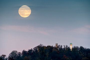 Super Lune au-dessus de l'observatoire