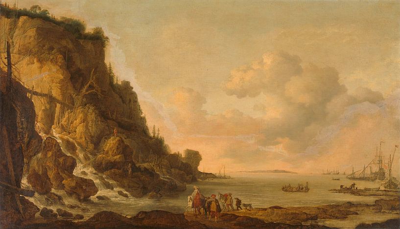 Rocky Coast, Simon de Vlieger (toegeschreven aan) van Meesterlijcke Meesters