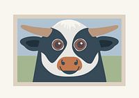 Happy black and white Blaarkop cow