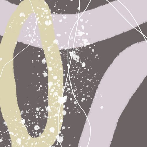 Abstract pastel in Wild Wonder kleuren in roze, taupe en geel