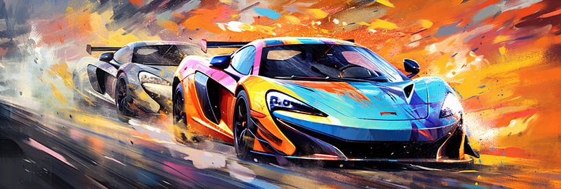 Sports cars: Speed Abstract Canvas by Surreal Media