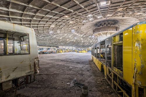 Lost Place - verlaten busstation in Oost-Europa