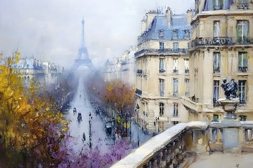 Indrukken van Parijs in de ochtendmist