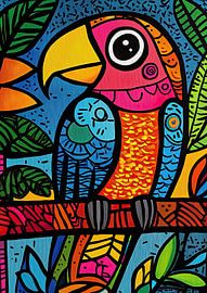 Papagei | Papagei von ARTEO Gemälde