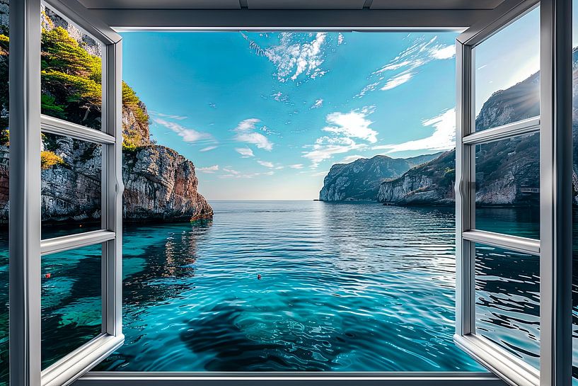 regarder par la fenêtre un paysage magnifique par Egon Zitter