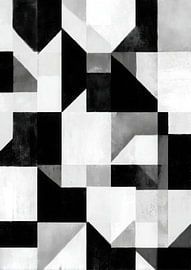 Abstraktes Geometrisches Schwarz-Weiß Design von Niklas Maximilian