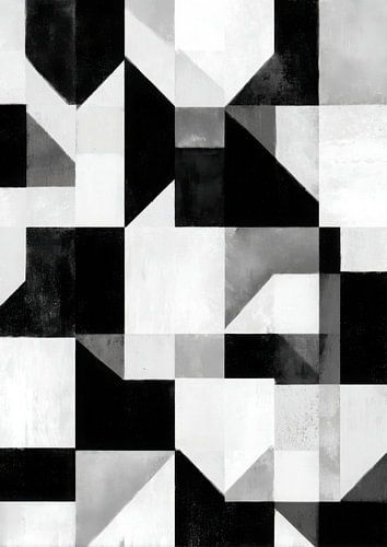 Abstract geometrisch zwart-wit ontwerp