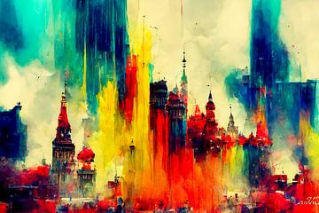 Farben einer Stadt in der modernen Kunst 01 von Animaflora PicsStock