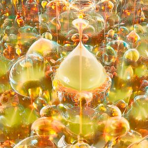 Wassertropfen mit Acryl und Hochgeschwindigkeits-Tropfenfotografie