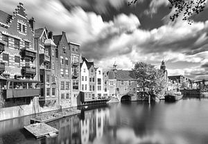 Delfshaven Rotterdam in B&W van Ilya Korzelius