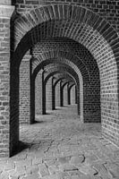 Beautiful arcades in black and white