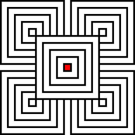 Overlapp | 2x2 | N=05 | L=1:3 | V=01 | Color=Red von Gerhard Haberern