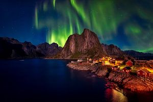 Les aurores boréales des Lofoten, Norvège