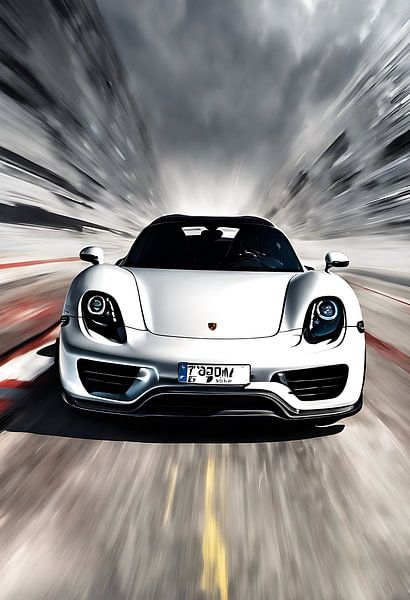 Porsche 918 spyder splash art by kevin gorter