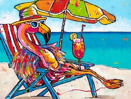 Flamingo-Rückzug von Happy Paintings / Renata Rolefes