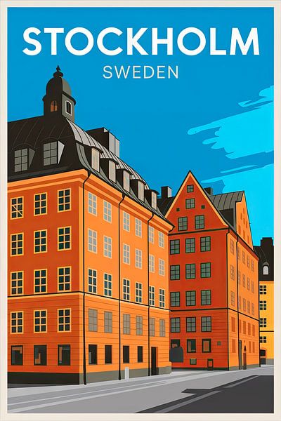 Stockholm, Sweden. by Poster Art Shop