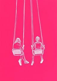 Schaukel in Rosa von Liv ter Riet