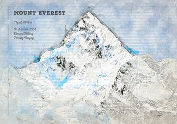 Mount Everest, Nepal van Theodor Decker