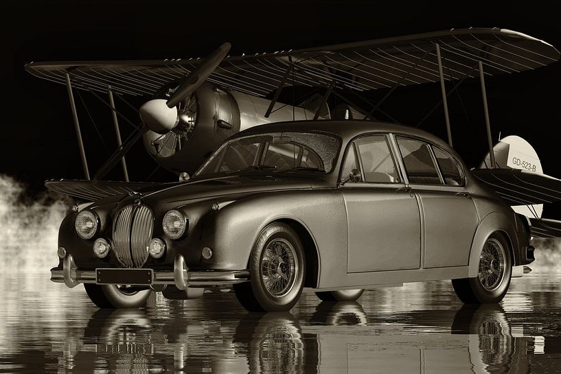 Jaguar MK2 uit 1963 de meest Britse auto van Jan Keteleer (JanKé): Een reis voorbij het canvas