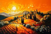 Romantisch landschap in Toscane