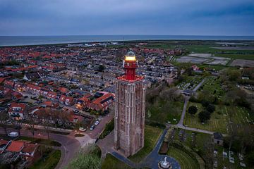 Drone foto Westkapelle en de vuurtoren van MSP Canvas