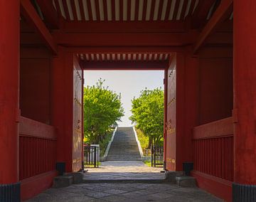 Tokyo - Ancienne porte Daitokuin Reibyo Somon (Japon) sur Marcel Kerdijk