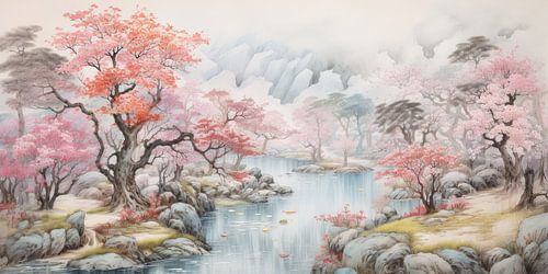 Very beautiful landscape with water and mountains