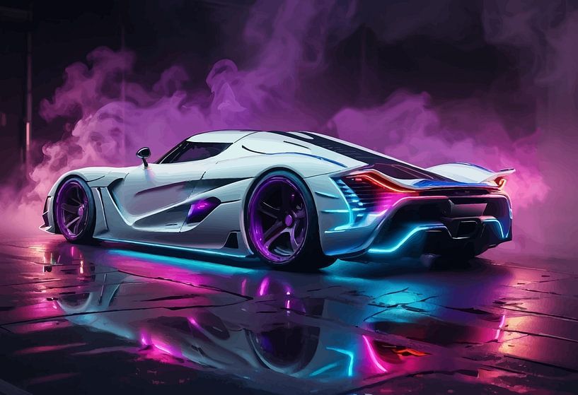 Koenigsegg Regera - Sérénité néon par MIROKKU
