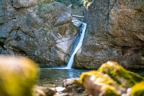 Buchenegg waterfall in summer
