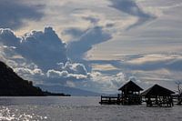 Sereen avondtafreel bij de Indonesische Sunda eilanden
