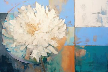 Moderne Bloem van Abstract Schilderij