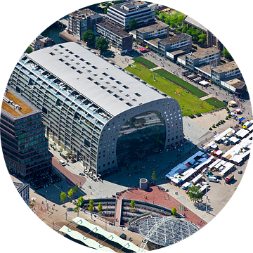 Luchtfoto Markthal te Rotterdam van Anton de Zeeuw