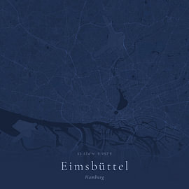 Vintage map of Eimsbüttel, Germany by Prints of Place