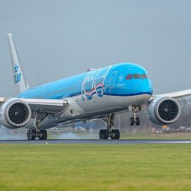 Atterrissage du Boeing 787-10 Dreamliner de KLM. sur Jaap van den Berg