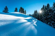 Winteruitzicht over de Hahnenkamm van Leo Schindzielorz thumbnail