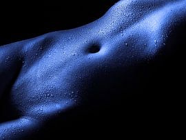 erotic female nude in blue