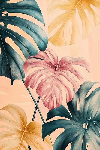 Monstera in Pastel iii
