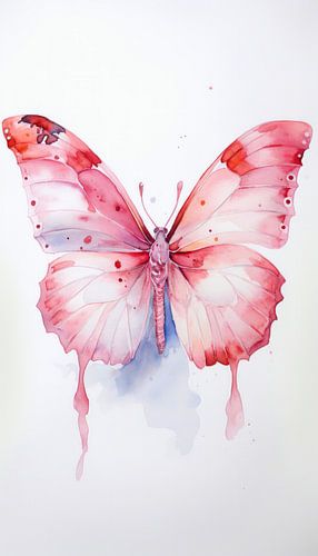 Aquarel Vlinderkunstwerk