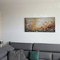 Klantfoto: Colorful Flowwers van Gena Theheartofart, als ArtFrame