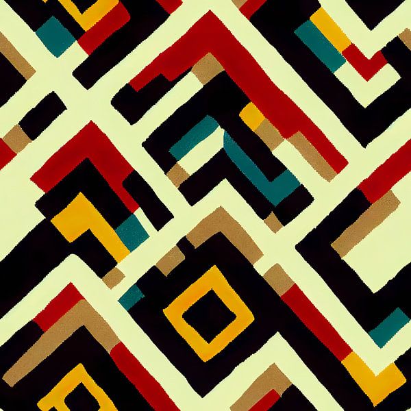 Abstract Navajo Aztec pattern #II by Whale & Sons