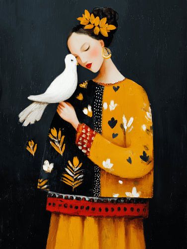 Liebevolles Porträt, Friede auf Erden von Atelier Pink Blossom