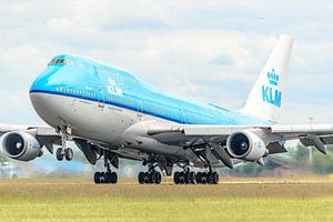 Abflug KLM Boeing 747-400 Stadt Shanghai.