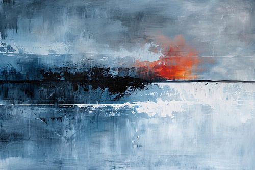 Dramatische abstracte lucht met vurige kleuren