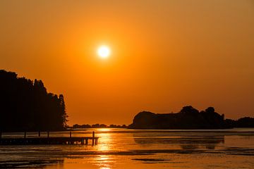 Oranje zonsondergang