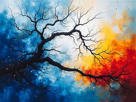 Abstraktes Bild eines Baumes - abstrakte Kunst 4