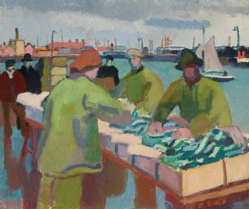 Raoul Dufy - De vismarkt (1904-1905) van Peter Balan