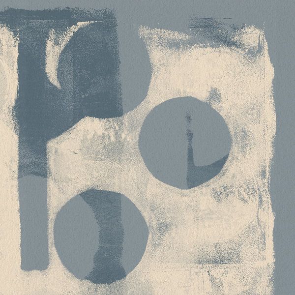 Abstract shapes in grey and white. by Dina Dankers