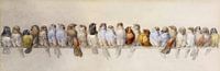 Ein Barsch von Vögeln, Hector Giacomelli von Meisterhafte Meister Miniaturansicht