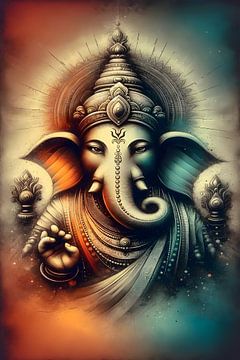 Ganesha Potrait Blessing by Art Kingdom