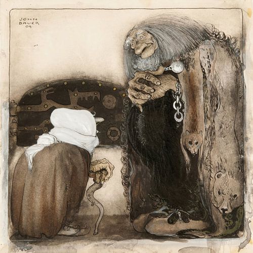John Bauer - Two Trolls (1909)